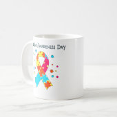 Autisme Awareness Heart Koffiemok (Voorkant links)