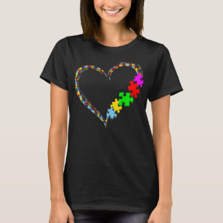 Autisme Awareness Heart Puzzle Piece T-shirt