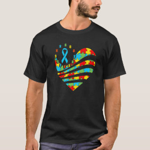 Autisme Awareness Heart Support Autistic Boys Gir T-shirt