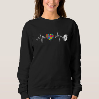 Autisme Awareness Heartbeat Puzzle Football Suppor Trui