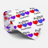 Autisme Awareness (Hearts) Stropdas (Opgerold)