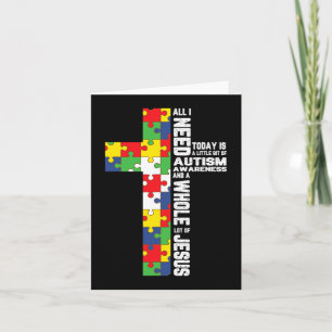 Autisme Awareness Jesus Cross Puzzle Cool Christel Kaart
