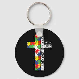 Autisme Awareness Jesus Cross Puzzle Cool Christel Sleutelhanger