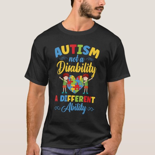 Autisme Awareness Kinder Autism A Different Aabili T-shirt (Voorkant)