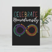 Autisme Awareness Maand Vier Neurodiversiteit Bedankkaart (Staand voorkant)