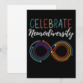 Autisme Awareness Maand Vier Neurodiversiteit Bedankkaart (Voorkant / Achterkant)