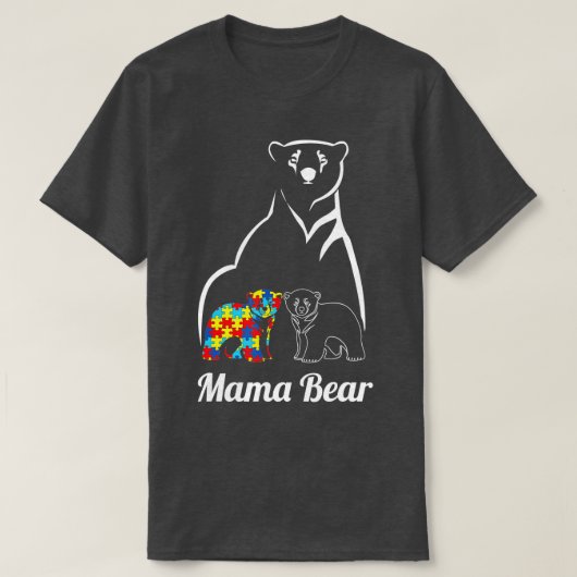 Autisme Awareness Mama Beer Mam Autistic Child T-shirt (Design voorkant)