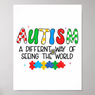 Autisme Awareness Month Support De wereld zien ste Poster