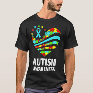 Autisme Awareness of Women Heart Support Autistic T-shirt