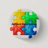 Autisme Awareness pins Ronde Button 3,2 Cm (Voorkant)