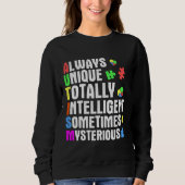 Autisme Awareness Plus Size Acceptance Puzzle Trui (Voorkant)