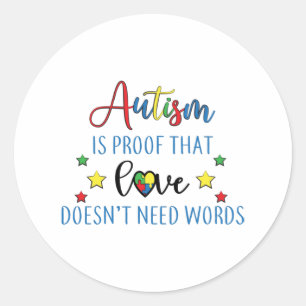 Autisme Awareness Print Ronde Sticker