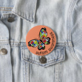 Autisme Awareness Puzzle Butterfly Ronde Button 7,6 Cm (In situ)
