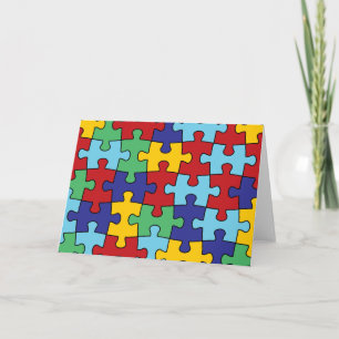 Autisme Awareness Puzzle Pattern Kaart