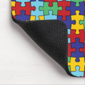 Autisme Awareness Puzzle Pattern Muismat (Hoek)