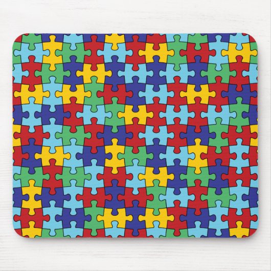 Autisme Awareness Puzzle Pattern Muismat (Voorkant)