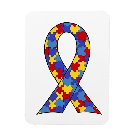 Autisme Awareness Ribbon Magneet (Verticaal)