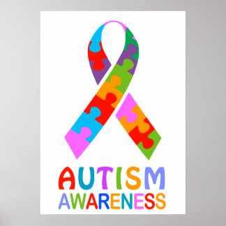 Autisme Awareness Ribbon Poster