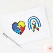 Autisme Awareness Ribbon Rechthoekige Sticker (Envelop)