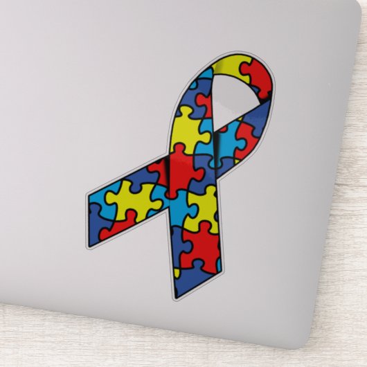 Autisme Awareness Ribbon Sticker (Detail)