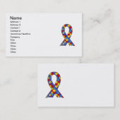 Autisme Awareness Ribbon Visitekaartje (Voorkant / Achterkant)