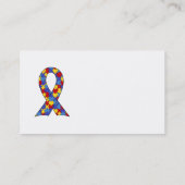 Autisme Awareness Ribbon Visitekaartje (Achterkant)