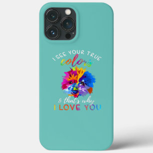 Autisme Awareness s I see Your True Colors Dog iPhone 13 Pro Max Hoesje