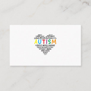 Autisme Awareness Shirten - Autism Heart Shirt Visitekaartje