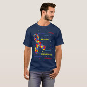 Autisme Awareness stippen dark T-Shirt (Voorkant volledig)