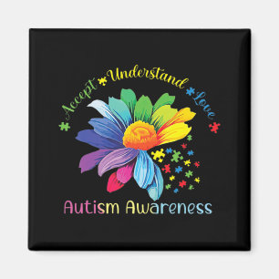Autisme Awareness Sunflower Accepteert begrip lief Magneet