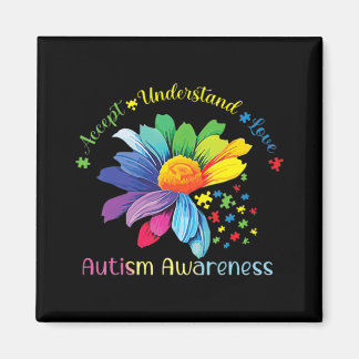 Autisme Awareness Sunflower Accepteert begrip lief Magneet