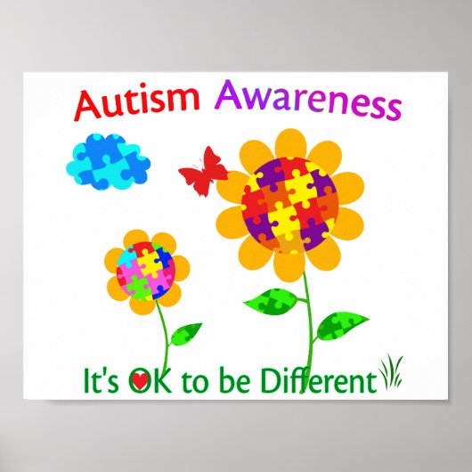 Autisme Awareness Sunflower Poster (Voorkant)