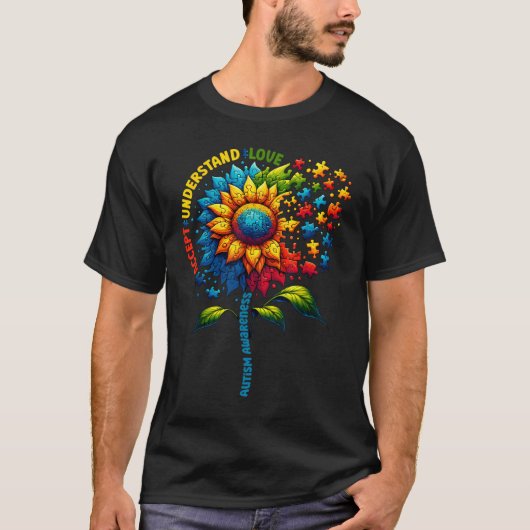Autisme Awareness Sunflower T-shirt (Voorkant)