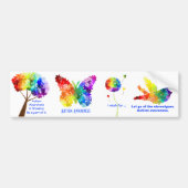 Autisme Awareness Support Rainbow Puzzle Design Bumpersticker (Voorkant)