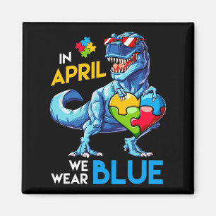 Autisme Awareness Trex Dino Dinosaur Dinosaurus We Magneet
