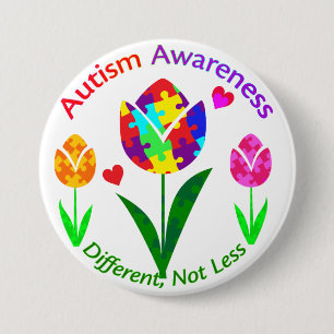 Autisme Awareness Tulip Ronde Button 7,6 Cm