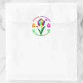 Autisme Awareness Tulip Ronde Sticker (Tas)