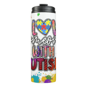 Autisme Awareness Tumbler: Snip met Ondersteuning Thermosbeker