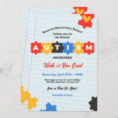 Autisme Awareness Walk Uitnodiging (Voorkant / Achterkant)