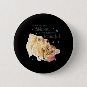 Autisme Awareness What Maakt you Different Lion Ma Ronde Button 5,7 Cm