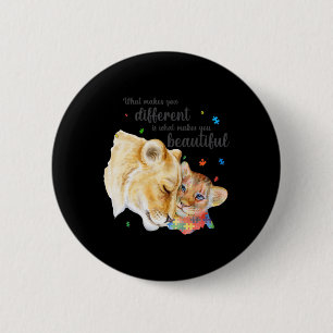 Autisme Awareness What Maakt you Different Lion Ma Ronde Button 5,7 Cm
