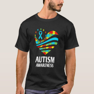 Autisme Awareness Women Heart Support Autistic Mon T-shirt