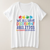 Autisme Awareness Women's Plus-Size Basic T-Shirt (Design voorkant)