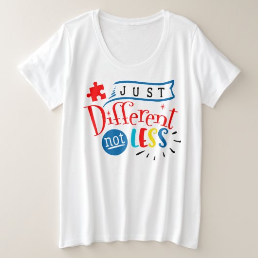 Autisme Awareness Women's Plus-Size Basic T-Shirt (Design voorkant)