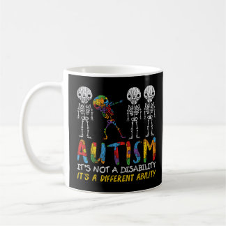 Autisme Awerness - Skeleton Dabbing Autistic Kinde Koffiemok