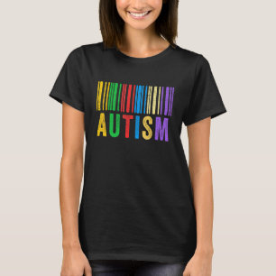 Autisme Barcode Autisme Bewustzijn Papa Mama Kinde T-shirt