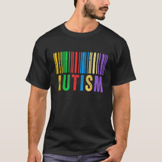 Autisme Barcode Autisme Bewustzijn Papa Mama Kinde T-shirt