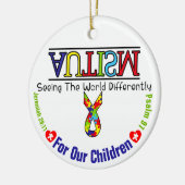 Autisme Bewustheid 4 Onze kindercirkel Keramisch Ornament (Links)