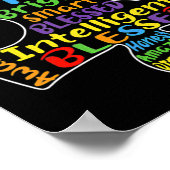 Autisme Bewustheid Gehoorzame Mannen Vrouwen Kinde Poster (Hoek)