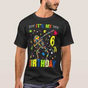 Autisme Bewustheid Het is mijn zesde verjaardag T-shirt